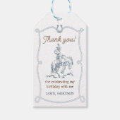 Western Cowboy Eerste Rodeo 1e Verjaardag Cadeaulabel (Voorkant)