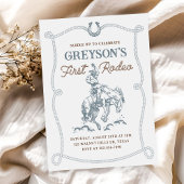  Western Cowboy Eerste Rodeo 1e Verjaardag Kaart