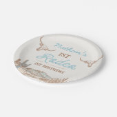  Western Cowboy Eerste Rodeo 1e Verjaardag Papieren Bordje (Gekanteld)