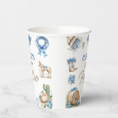 Western Cowboy First Rodeo Birthday Party Papieren Bekers (Links)