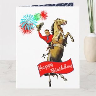 Western cowboy fokpaard Verjaardag Kaart