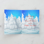  Western cowboy fokpaard vrolijk kerstfeest Kaart (Binnen)