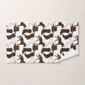 Western Cowboy Horse Pet en Boots Pattern White Bad Handdoek (Handdoek)