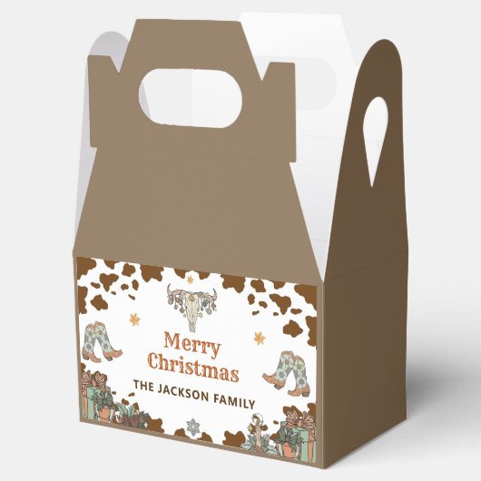 Western Cowboy kerstfeest Bedankdoosjes (Geopend)