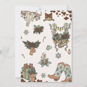 Western Cowboy kerstfeest Kaart (Achterkant)