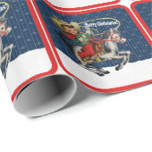  Western Cowboy Kind Horse Rope Christmas Cadeaupapier (Rol Hoek)