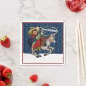  Western Cowboy Kind Horse Rope Christmas Servet (Insitu)