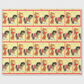 Western cowboy-Kind met paard en tong Cadeaupapier (Vlak)