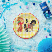 Western cowboy Kind met paard en touw feest Papieren Bordje (Feest)