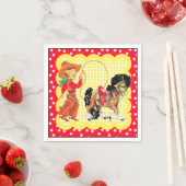 Western cowboy Kind met paard en touw feest Servet (Insitu)