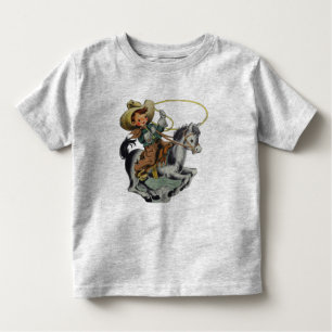  Western Cowboy Kind op Paard met Touw Kinder Shirts
