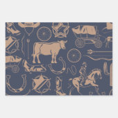 Western Cowboy Kind verjaardagsfeestje Inpakpapier Vel (Voorkant)