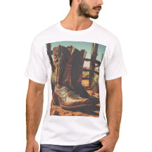 Western Cowboy Laarzen T-shirt