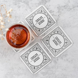 Western Cowboy Land Weddenschap Kartonnen Onderzetters