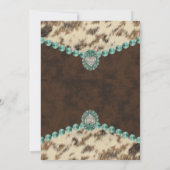 western cowboy of cowgirl gender reveal party kaart (Achterkant)