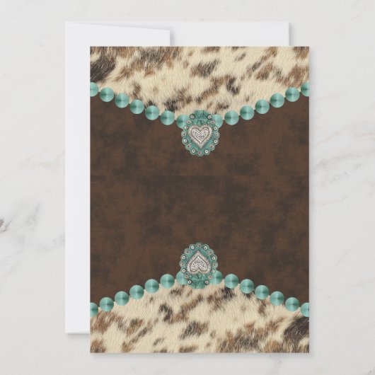 western cowboy of cowgirl gender reveal party kaart (Achterkant)