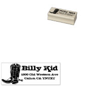 Western Cowboy-opstartadres Rubberstempel (Gestempeld)