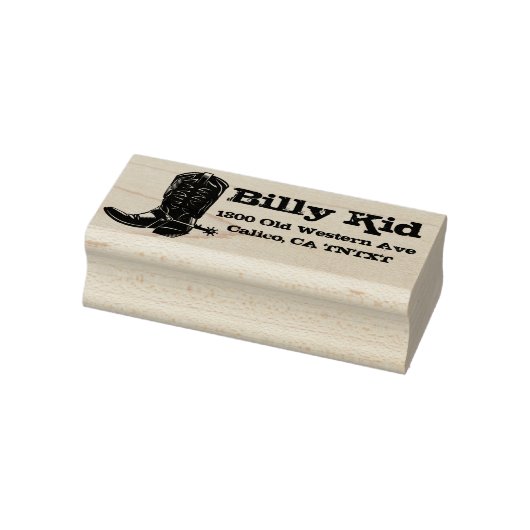 Western Cowboy-opstartadres Rubberstempel (Stempel)