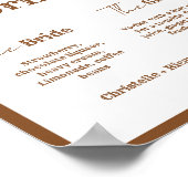 Western Cowboy paar handtekening drink bruiloft ba Poster (Hoek)