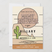 Western Cowboy Pastel Genderneutraal Baby shower Kaart (Voorkant)