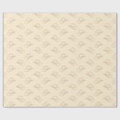 Western Cowboy Pet Cowgirl Rodeo Cream Gold Cadeaupapier (Vlak)