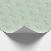 Western Cowboy Pet Cowgirl Rodeo groen Goud Cadeaupapier (Hoek)