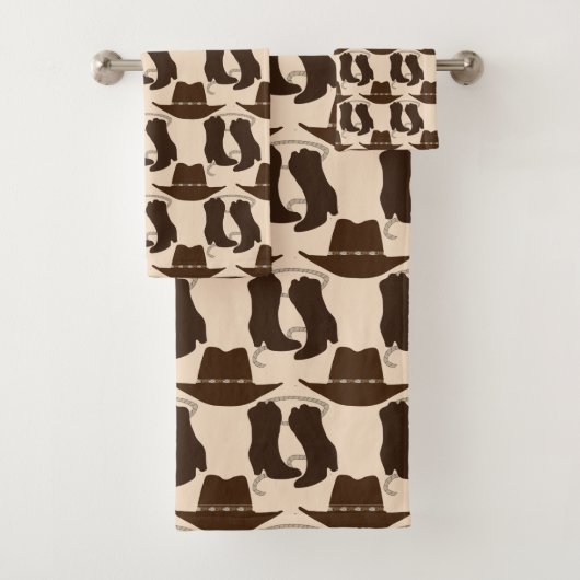 Western Cowboy Pet en Boots Bad Handdoek (Insitu)