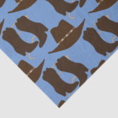 Western Cowboy Pet en Boots Blue Tissuepapier (Detail)