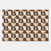 Western Cowboy Pet en Boots Inpakpapier Vel (Voorkant 3)