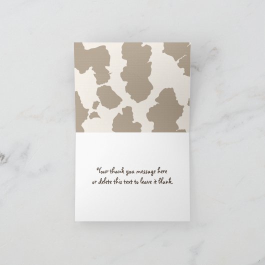 Western Cowboy Pet Hartelijk dank Bedankkaart (Binnen)