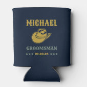 Western Cowboy Pet Klassieke, gepersonaliseerde Gr Blikjeskoeler (Achterkant)