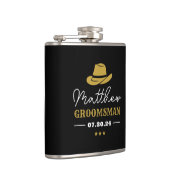 Western Cowboy Pet Klassieke, gepersonaliseerde Gr Heupfles (Rechts)