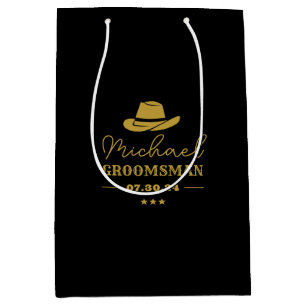 Western Cowboy Pet Klassieke, gepersonaliseerde Gr Medium Cadeauzakje