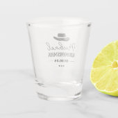 Western Cowboy Pet Klassieke, gepersonaliseerde Gr Shot Glas (Achterkant)