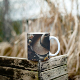 Western Cowboy Pet met bloemen Koffiemok