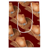 Western Cowboy Pet Pattern Medium Cadeauzakje (Achterkant)