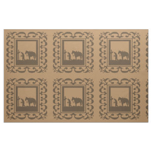 Western cowboy Prayer Design Fabric 9-inch vierkan Stof