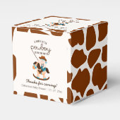 Western Cowboy Rocking Horse Boy Baby shower Bedankdoosjes (Voorkant Zijde)