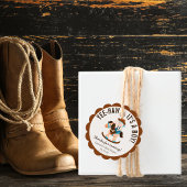Western Cowboy Rocking Horse Boy Baby shower Bedankjes Labels