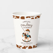 Western Cowboy Rocking Horse Boy Baby shower Papieren Bekers (Achterkant)