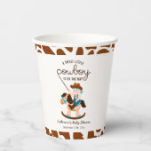 Western Cowboy Rocking Horse Boy Baby shower Papieren Bekers (Voorkant)