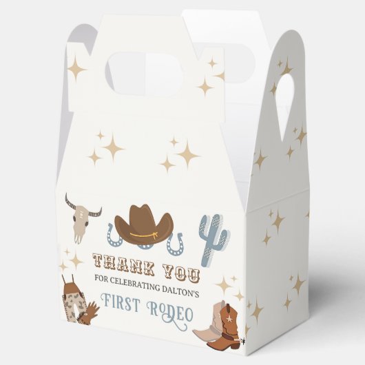Western Cowboy Rodeo Verjaardagsfeest Bedankdoosjes (Geopend)