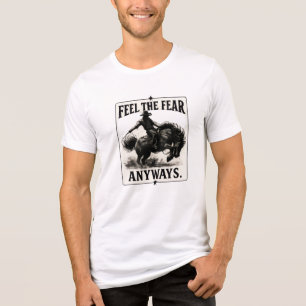Western Cowboy Springend Paard SVG Vintage Rodeo Tri-Blend Shirt