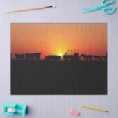 Western Cowboy Sunset 12-deklaagpapier Tissuepapier (Craft)