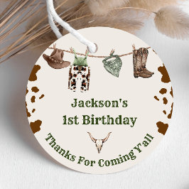 Western Cowboy Verjaardagsfeest Bedankjes Labels