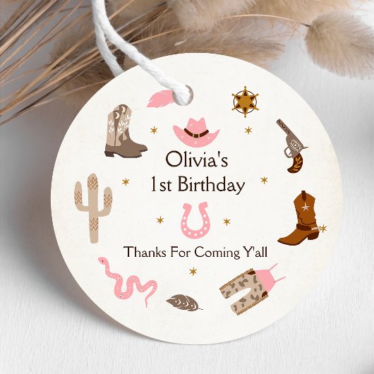 Western Cowboy Verjaardagsfeest Bedankjes Labels