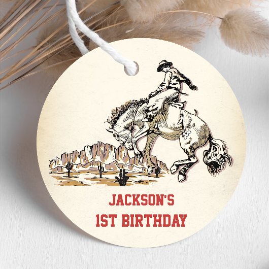 Western Cowboy Verjaardagsfeest Bedankjes Labels