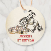 Western Cowboy Verjaardagsfeest Bedankjes Labels (Achterkant)
