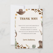 Western Cowboy Verjaardagsfeest Bedankkaart (Voorkant)