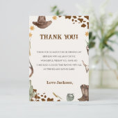 Western Cowboy Verjaardagsfeest Bedankkaart (Staand voorkant)